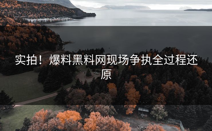实拍！爆料黑料网现场争执全过程还原