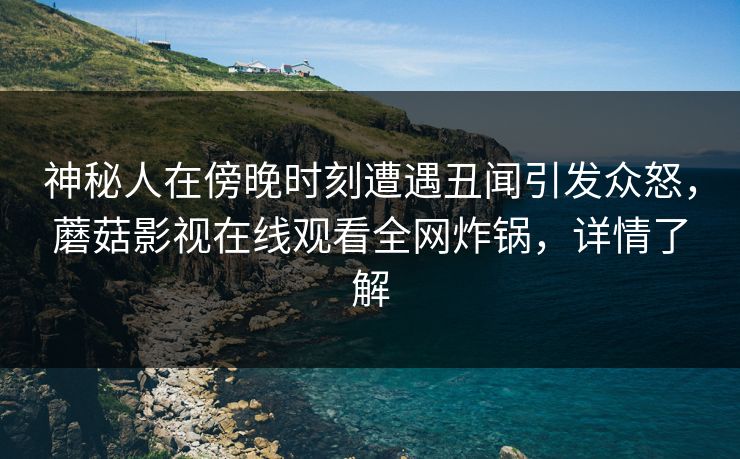 神秘人在傍晚时刻遭遇丑闻引发众怒，蘑菇影视在线观看全网炸锅，详情了解