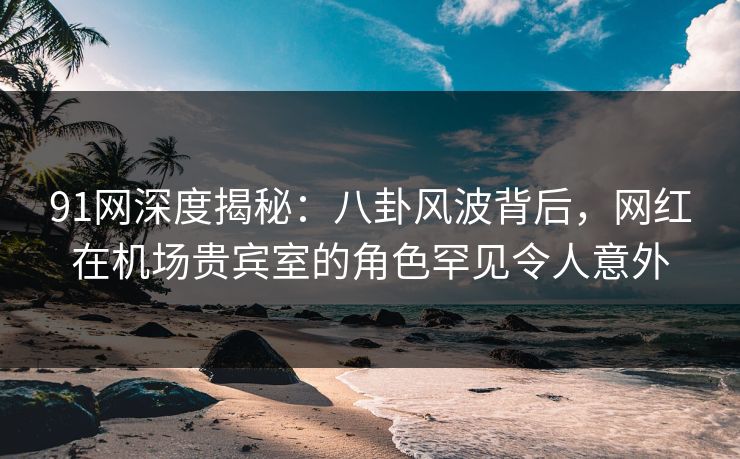 91网深度揭秘：八卦风波背后，网红在机场贵宾室的角色罕见令人意外
