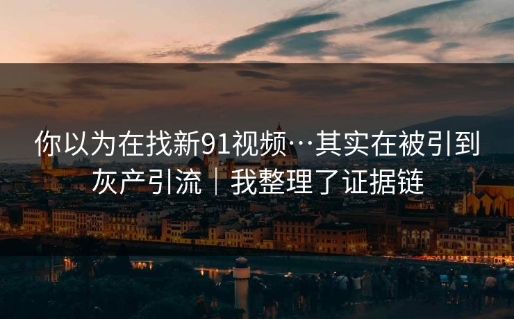 你以为在找新91视频…其实在被引到灰产引流|我整理了证据链 你以为在找新91视频…其实在被引到灰产引流|我整理了证据链